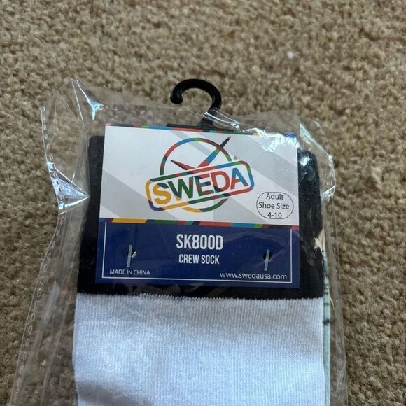 Sweda SK8000 Pacific Life Adult Size 4-10 Crew Socks *New* - Picture 2 of 3